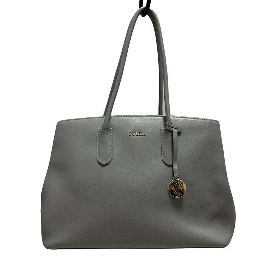 Furla Leather Handbag Light Grey